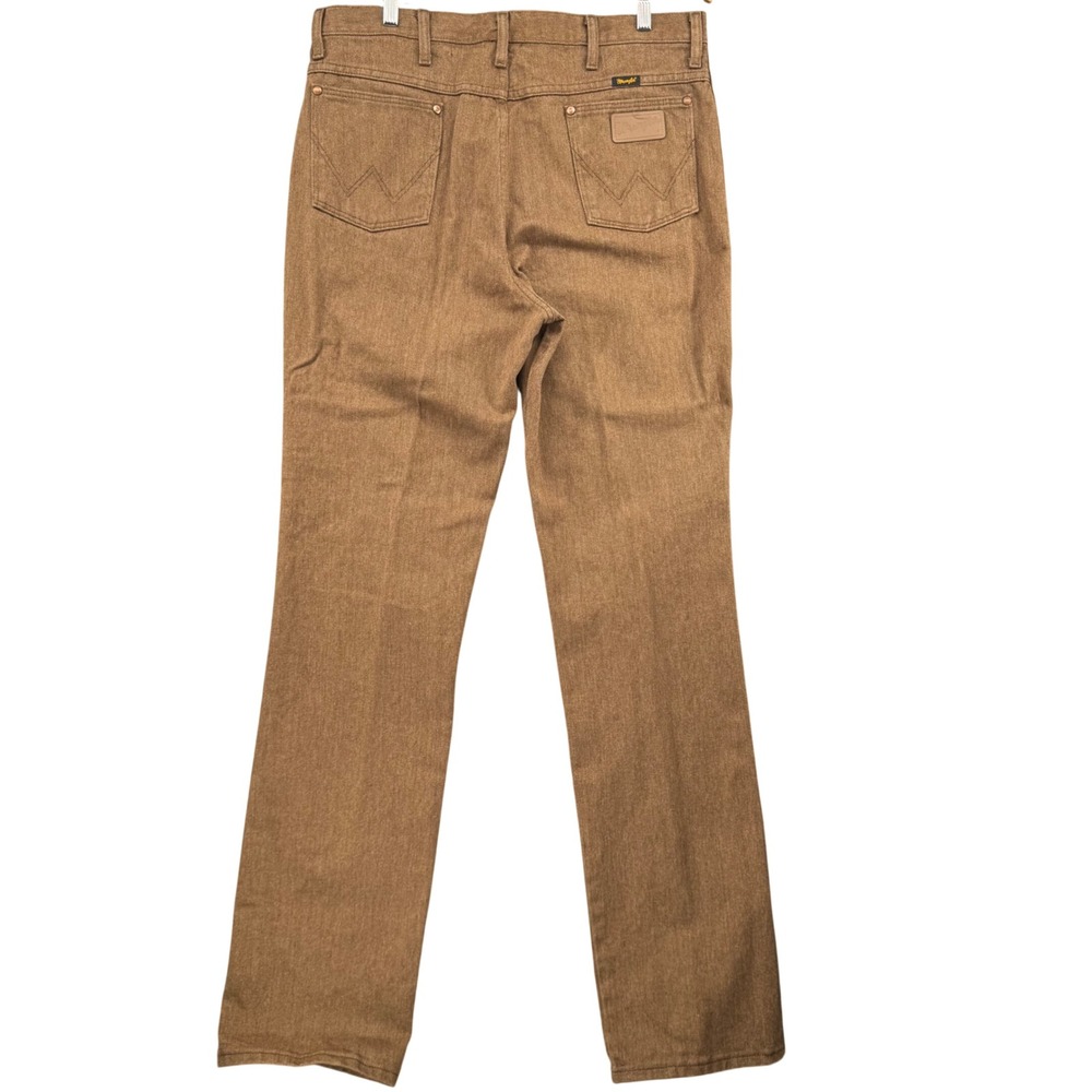 Wrangler Cowboy Cut Slim Fit Jeans Mens 36x36 Brown Rigid Denim 0936BKW